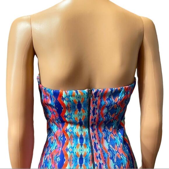 Charlie Jade Strapless Pink/Blue Bodycon Dress Size S/P NWT - Picture 7 of 15